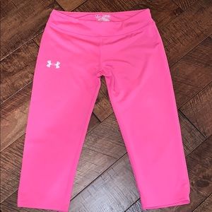 Youth Pink Under Armour Capri Leggings